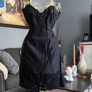 Strapless Dress with Colorful Accents